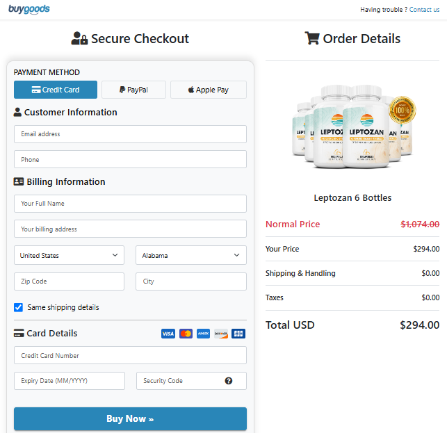 leptozan-order-page